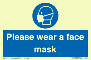 Please wear a face mask